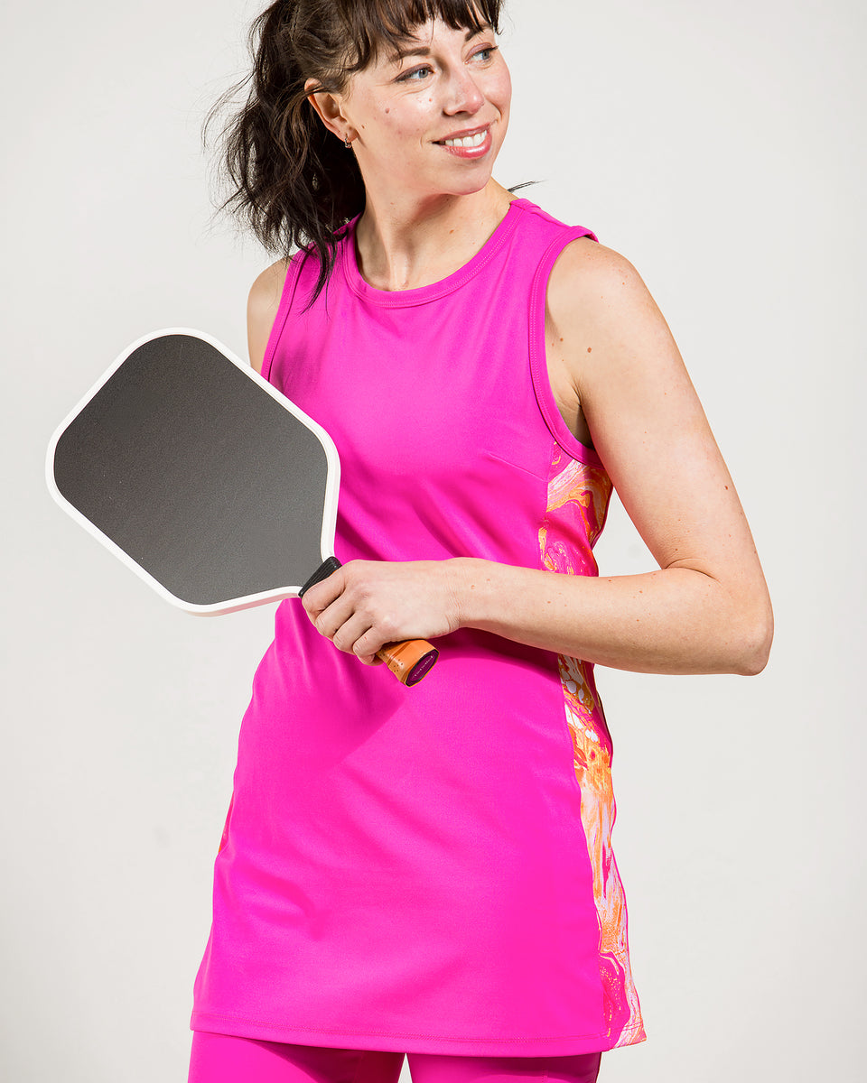 Pickleball Dress - Racerback Saltie Rose Pickleball Dress - Racerback Saltie Rose