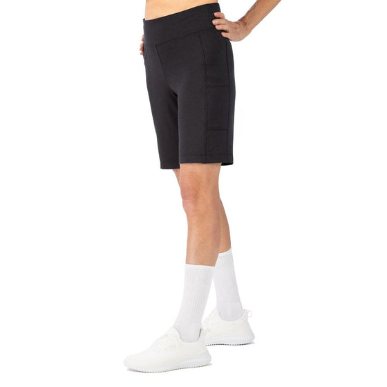 Classic Pickleball Shorts in Heather Black, side view