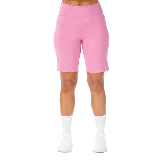 Classic Pickleball Shorts in Heather Rose. 9" inseem