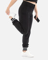 Saltie Rose Pickleball Joggers  in black with black and white striped cuff