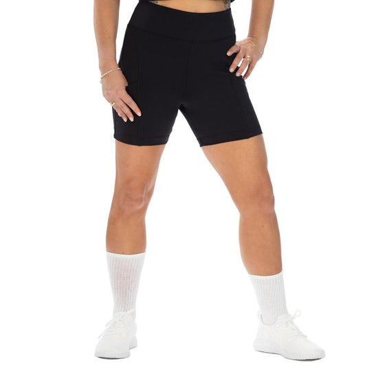 Performance shorts in Black front view