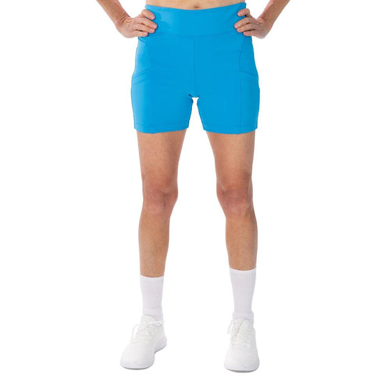 Performance Shorts Front View in Electric Blue