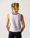 Pickleball Vest - White with Navy - Saltie Rose