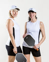 TurboDry® Pickleball Racerback Tank White with Black Side