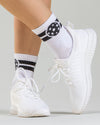 saltie rose ankle crew cut pickleball socks